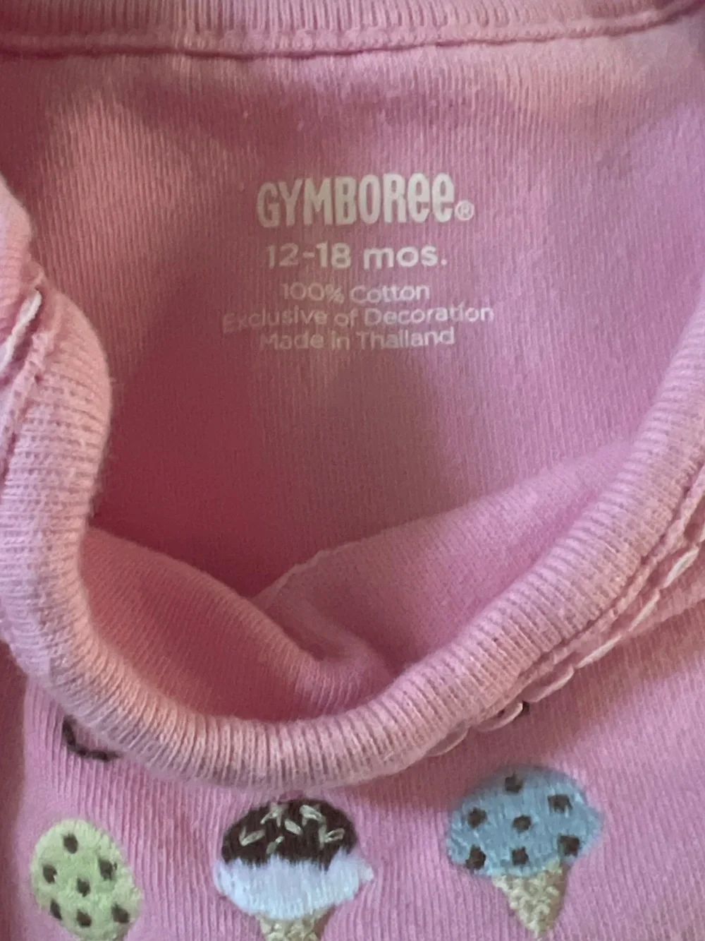 Vintage 2008 Gymboree Daddy’s Sweetie Ice Cream Bodysuit 12-18M Y2K